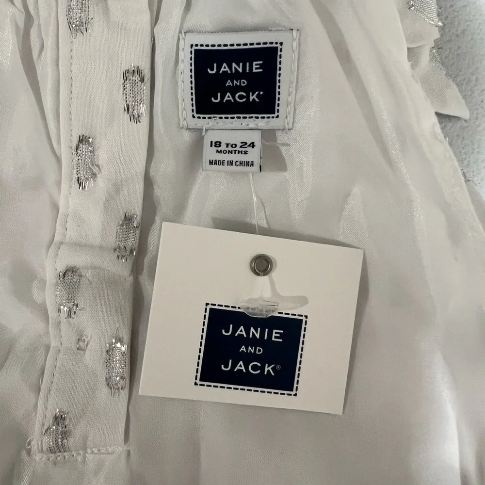 JANIE AND JACK strap dress with bow on the side size 18-24 months